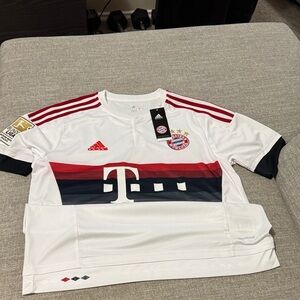 Adidas Kids White and Red Soccer Jersey